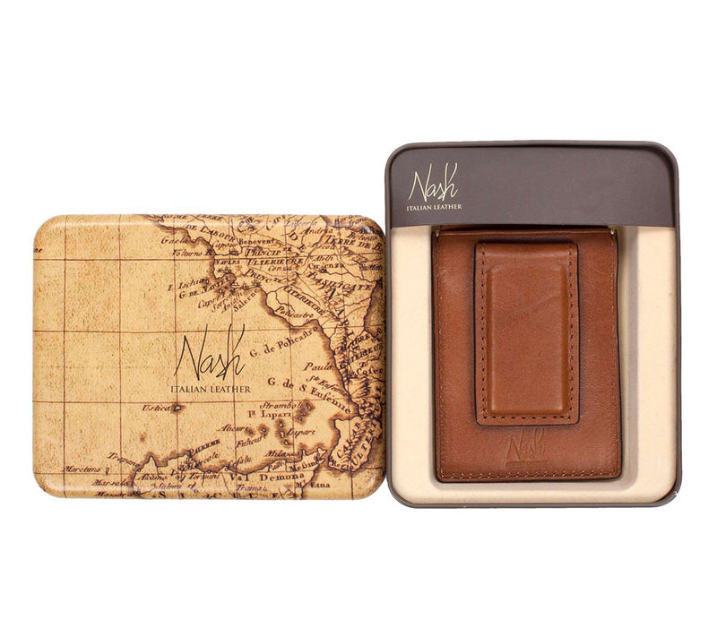 Patricia Nash Men's Heritage Leather Money ClipCard Case — View 8