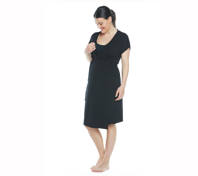 Blooming Women Maternity Wrap Gown & Poncho Set — View 4