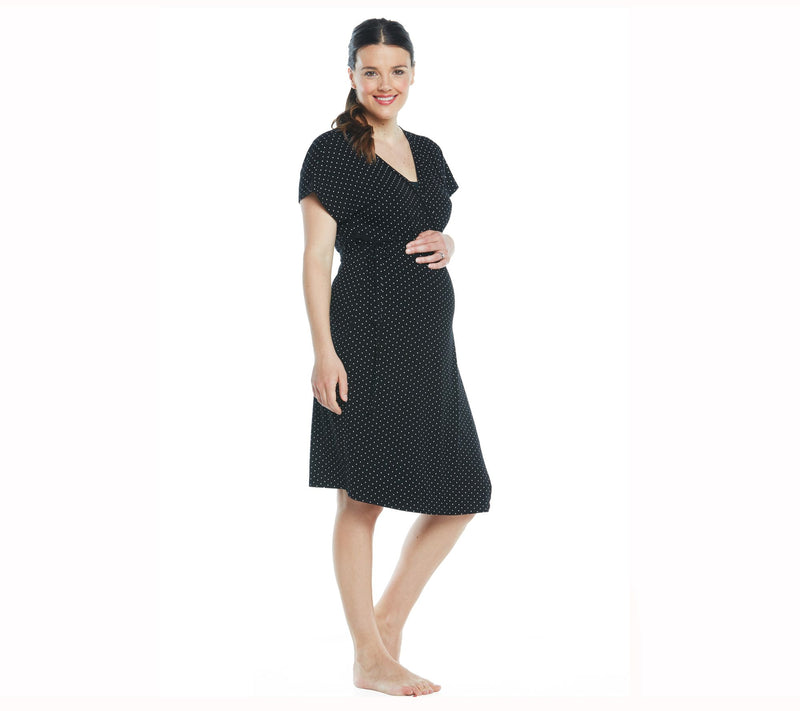 Blooming Women Maternity Wrap Gown & Poncho Set — View 3
