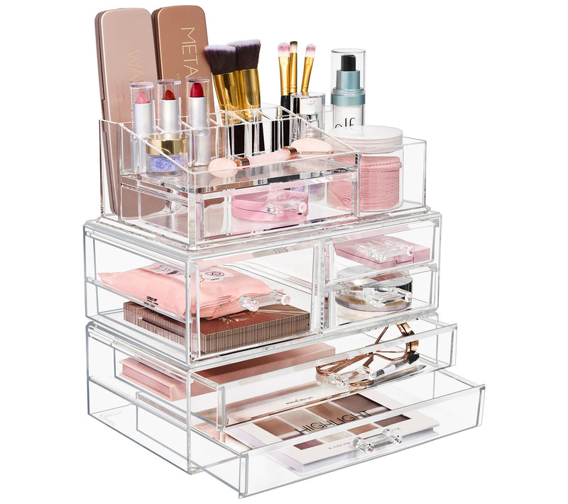 Sorbus Makeup and Jewelry 6-Drawer Storage Display Case Sets — Main view
