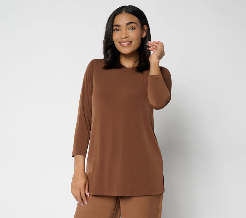 Susan Graver Modern Essentials Regular Liquid Knit Tunic — View 38