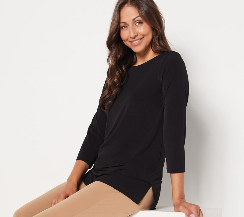 Susan Graver Modern Essentials Petite Liquid Knit Tunic — View 5