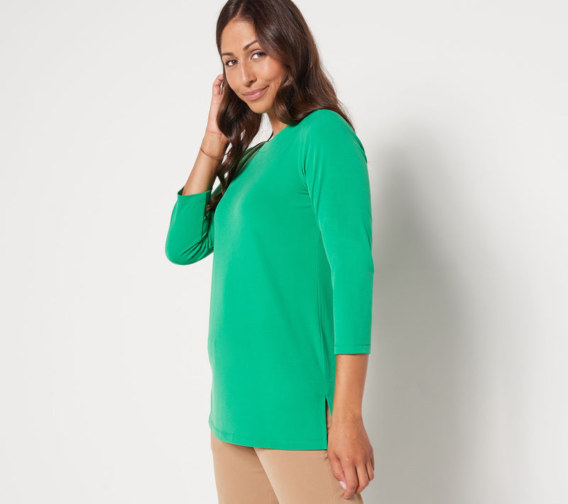 Susan Graver Modern Essentials Petite Liquid Knit Tunic — View 9