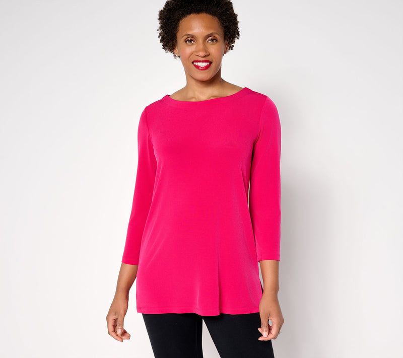 Susan Graver Modern Essentials Petite Liquid Knit Tunic — View 18