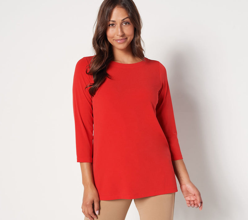 Susan Graver Modern Essentials Petite Liquid Knit Tunic — View 3