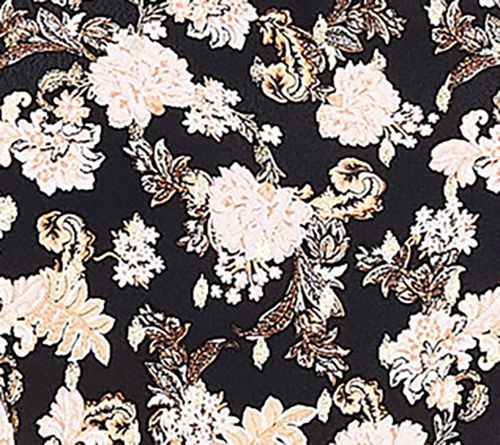 J Jason Wu Long Sleeve Foil Print Woven Blouse w/ Lace Trim — View 4