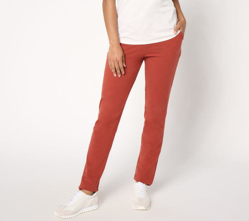 Denim & Co. Active Regular Duo Stretch Slim Straight Pants — View 17