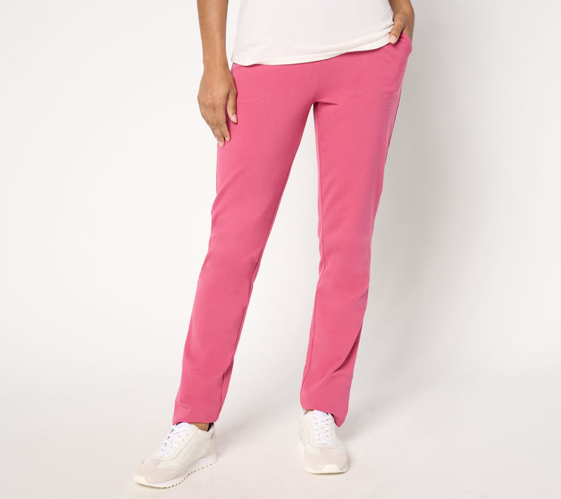 Denim & Co. Active Regular Duo Stretch Slim Straight Pants — View 25