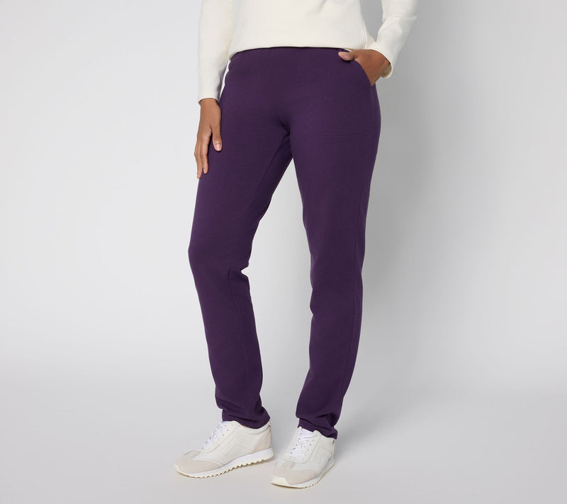 Denim & Co. Active Regular Duo Stretch Slim Straight Pants — View 26