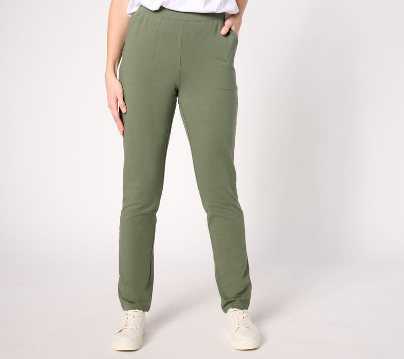 Denim & Co. Active Petite Duo Stretch Slim Straight Pants — View 13