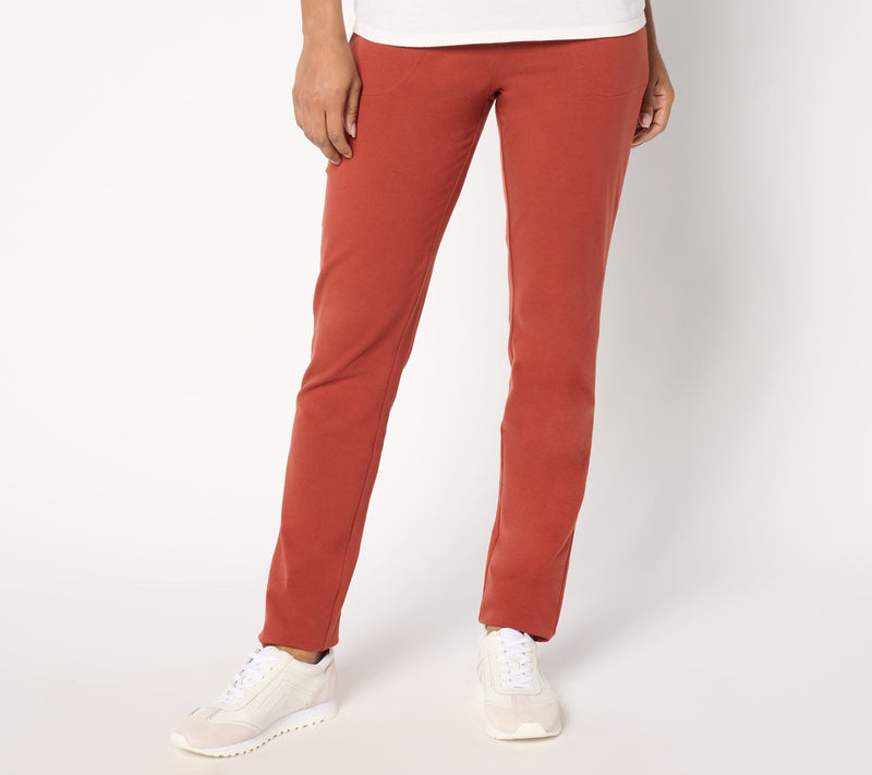 Denim & Co. Active Tall Duo Stretch Slim Straight Pants — Main view