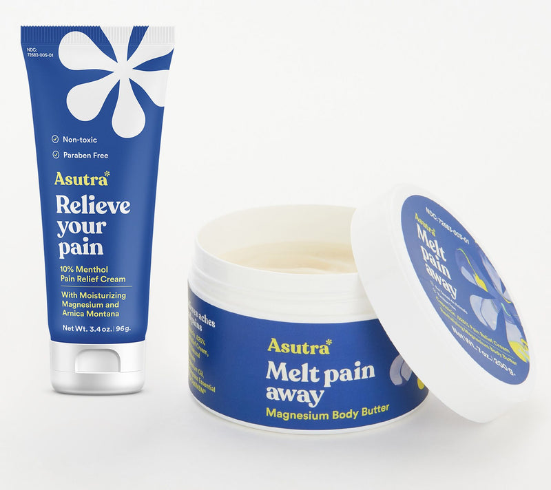 Asutra Set of 2 Magnesium Pain Relief Body Butter & Cream Set — Main view