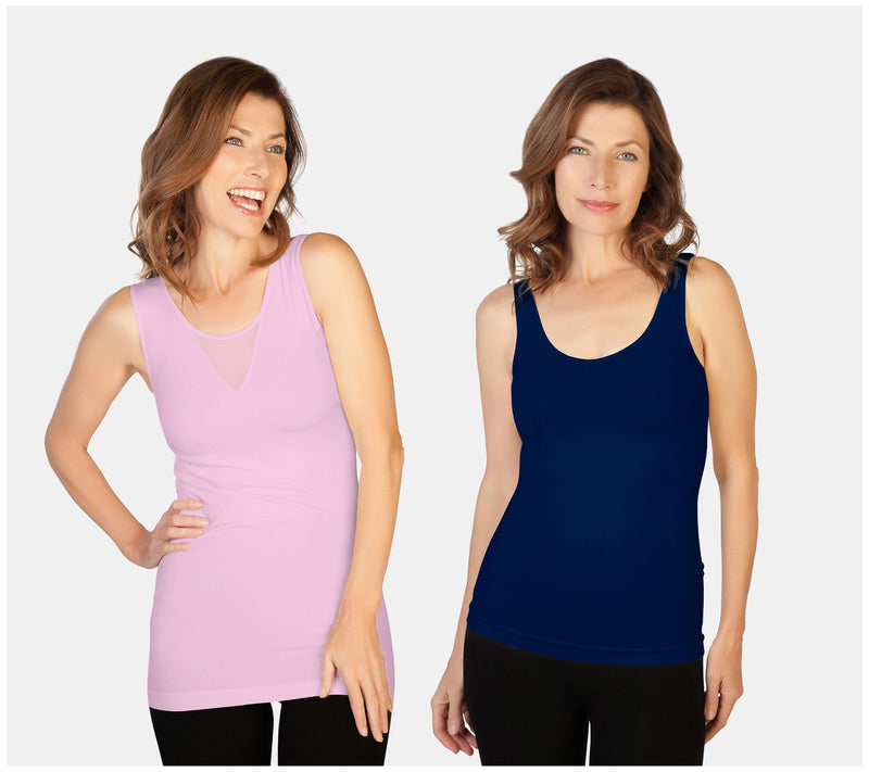Skinnytees Missy Set of 2 V-Neck & Scoop Neck Tank Tops — View 12