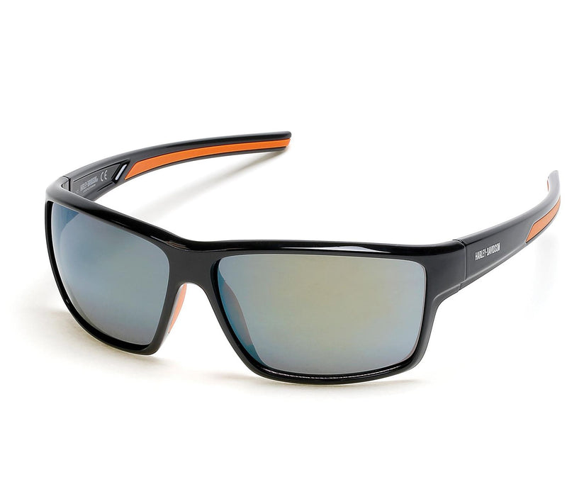 Harley Davidson Men's Shiny Black & Bordeaux Mi rror Sunglasse — View 3