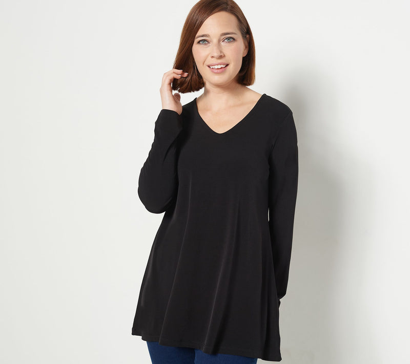 Susan Graver Modern Essentials Regular Liquid Knit Tunic — View 7