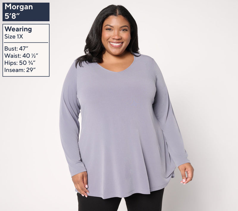Susan Graver Modern Essentials Regular Liquid Knit Tunic — View 22