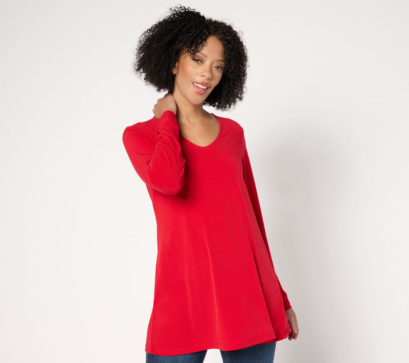Susan Graver Modern Essentials Regular Liquid Knit Tunic — View 5
