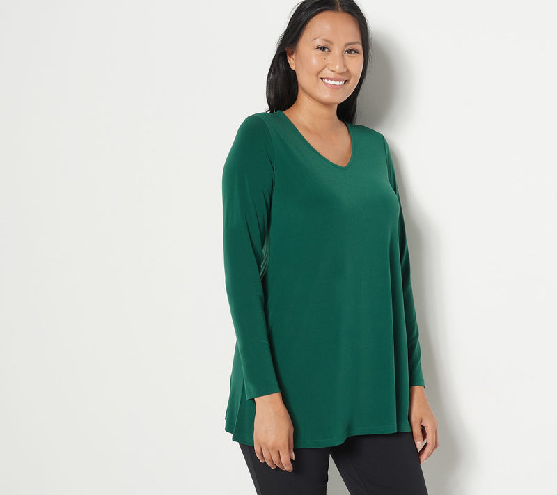 Susan Graver Modern Essentials Regular Liquid Knit Tunic — View 3