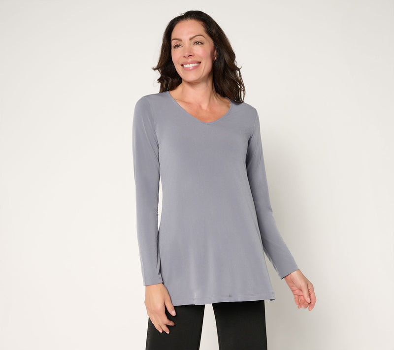 Susan Graver Modern Essentials Regular Liquid Knit Tunic — View 29