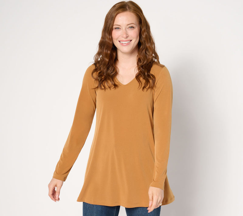 Susan Graver Modern Essentials Petite Liquid Knit Tunic — View 5