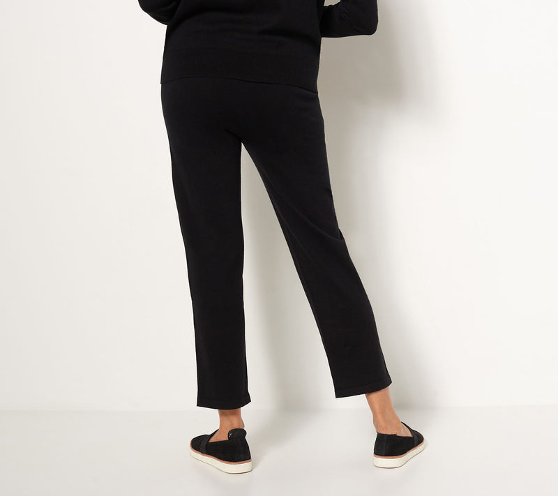 Soft by NAADAM Cotton Cashmere Slim Leg Cropped Pants — View 10