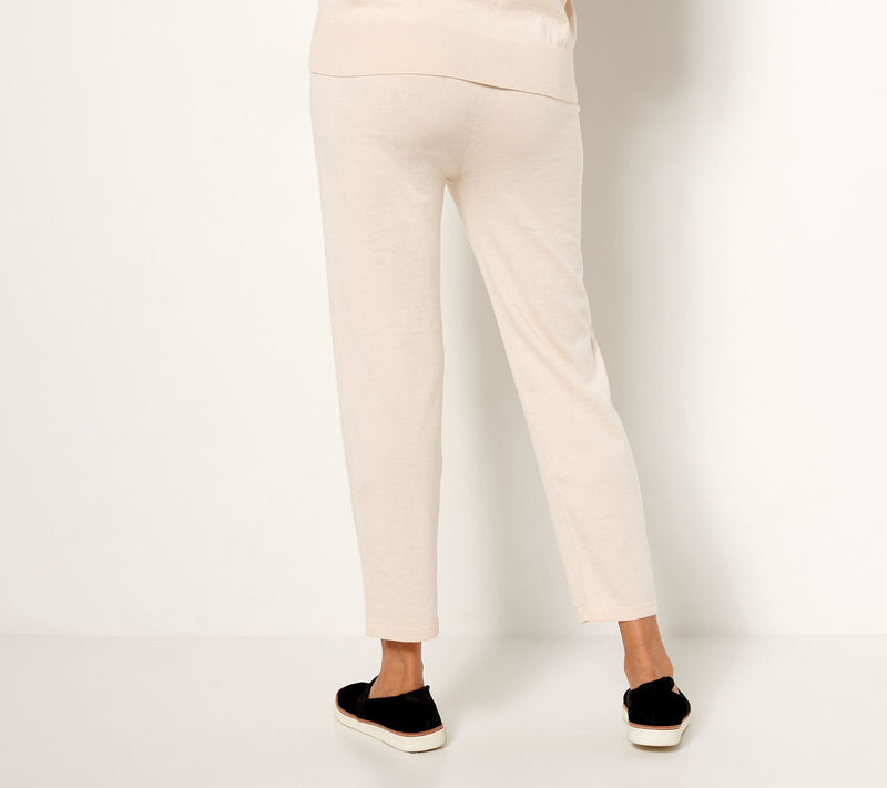 Soft by NAADAM Cotton Cashmere Slim Leg Cropped Pants — View 13