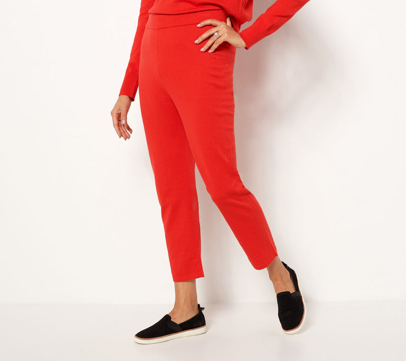 Soft by NAADAM Cotton Cashmere Slim Leg Cropped Pants — View 14