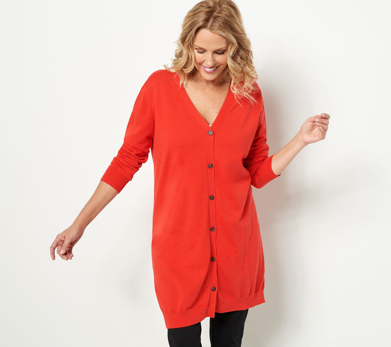 Soft by NAADAM Cotton Cashmere Button Duster Cardigan — Main view
