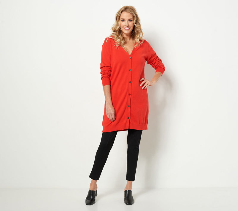 Soft by NAADAM Cotton Cashmere Button Duster Cardigan — View 11