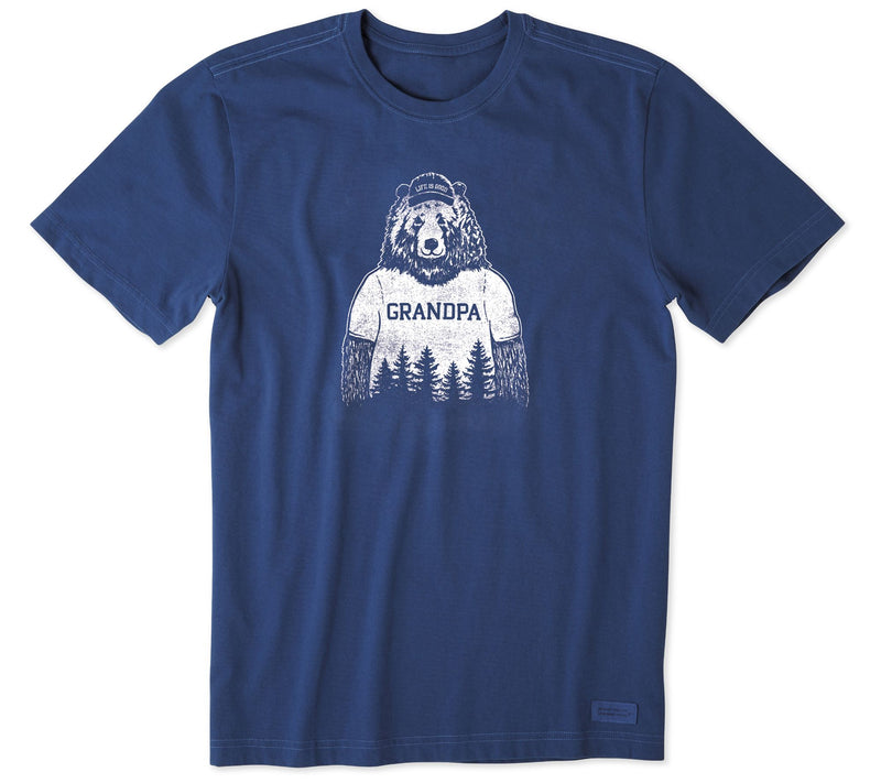 Life is Good Men's Grandpa Bear Crusher Knit Te e — Main view
