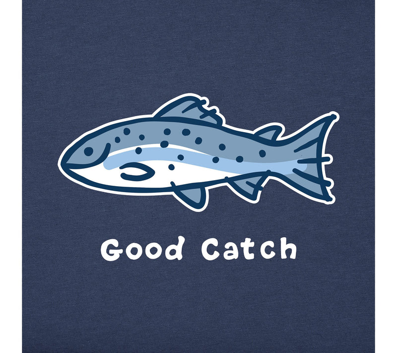 Life is Good Men's Good Catch Crusher Tee — View 4
