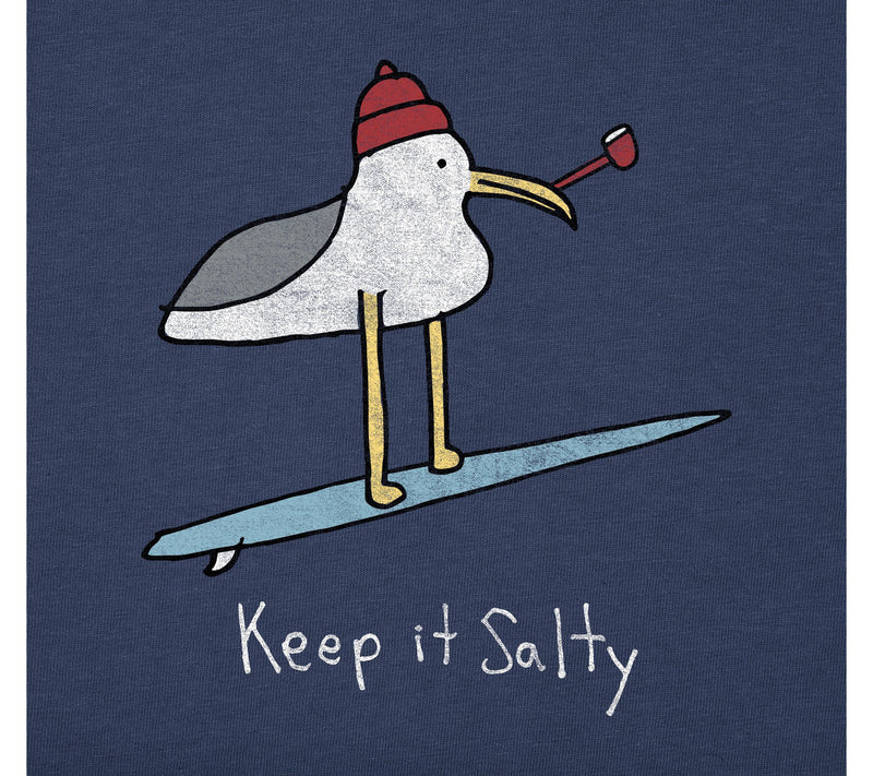 Life is Good Men's Keep It Salty Seagull Crushe r Tee — View 4