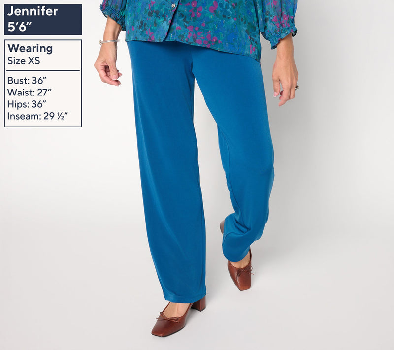 Susan Graver Regular Liquid Knit Wide-Leg Pull-On Pants — View 9