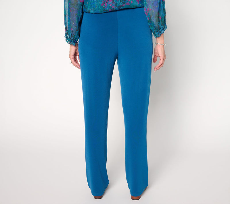 Susan Graver Petite Liquid Knit Wide-Leg Pull-On Pants — View 10