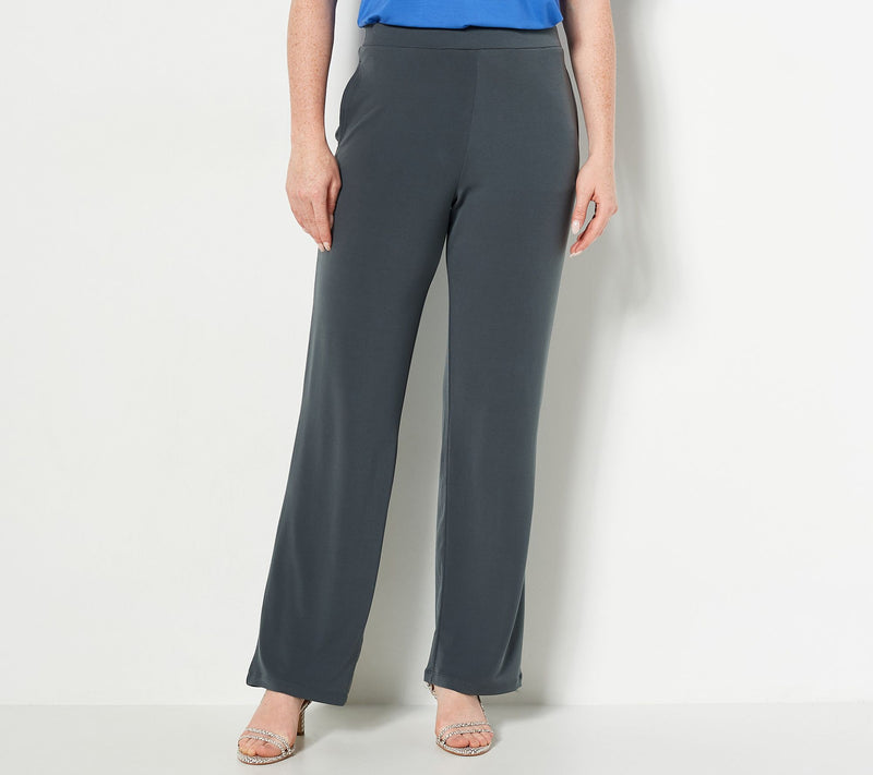 Susan Graver Petite Liquid Knit Wide-Leg Pull-On Pants — View 21