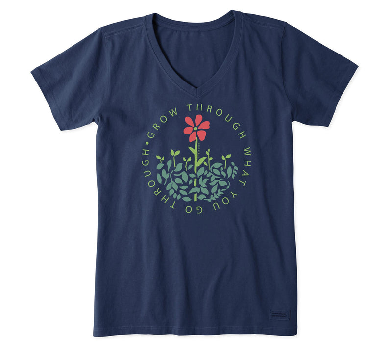 Life is Good Women's Grow Through Crusher Vee — Main view