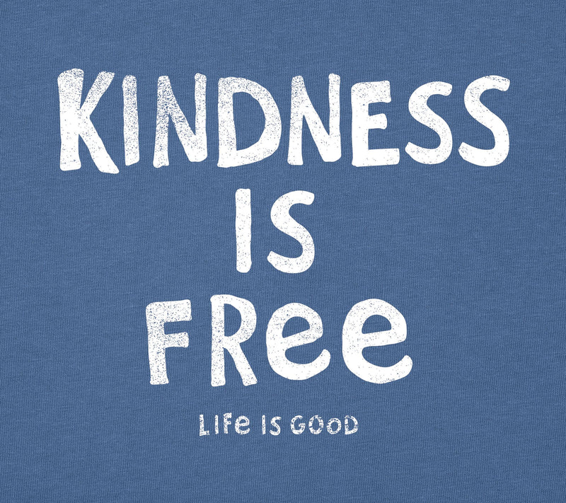Life is Good Women's Vintage Blue Kindness is Fee Crusher Vee — View 4