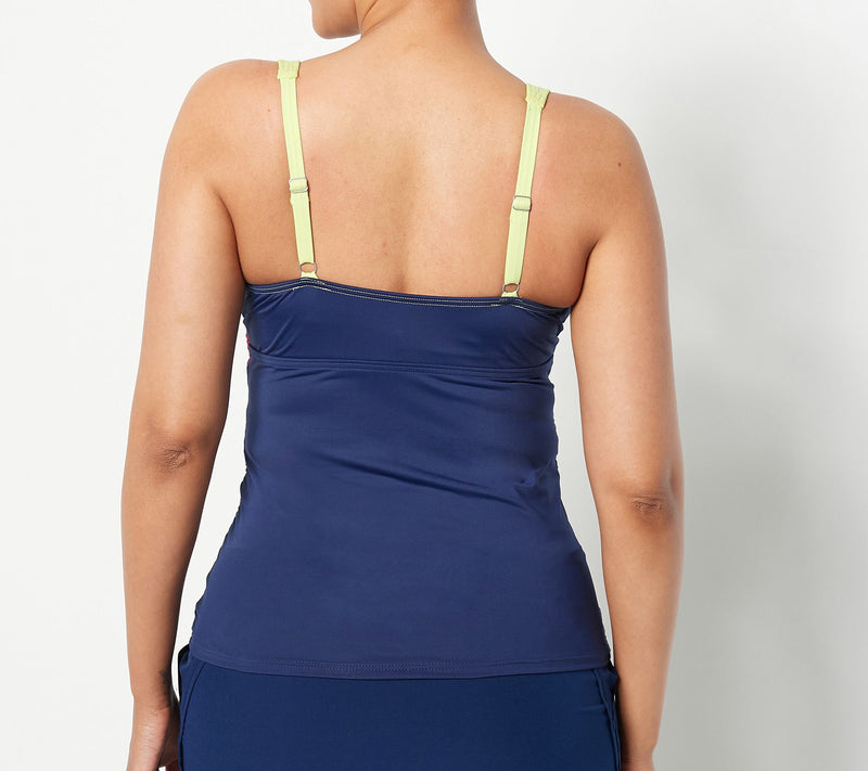 Lands' End V-Neck Wrap Underwire Tankini Top — View 24