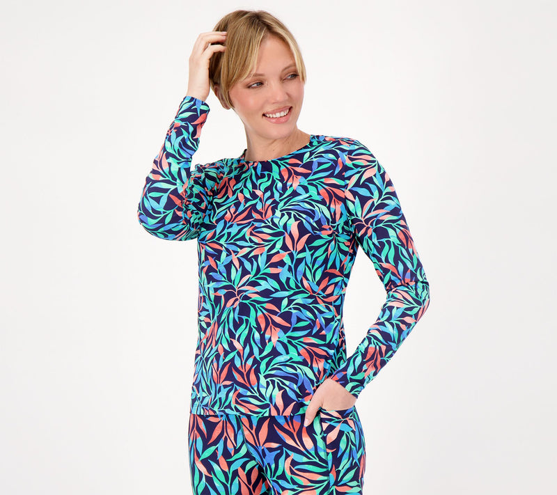Lands' End Crew-Neck Long-Sleeve UPF 50 Rash Guard — View 13