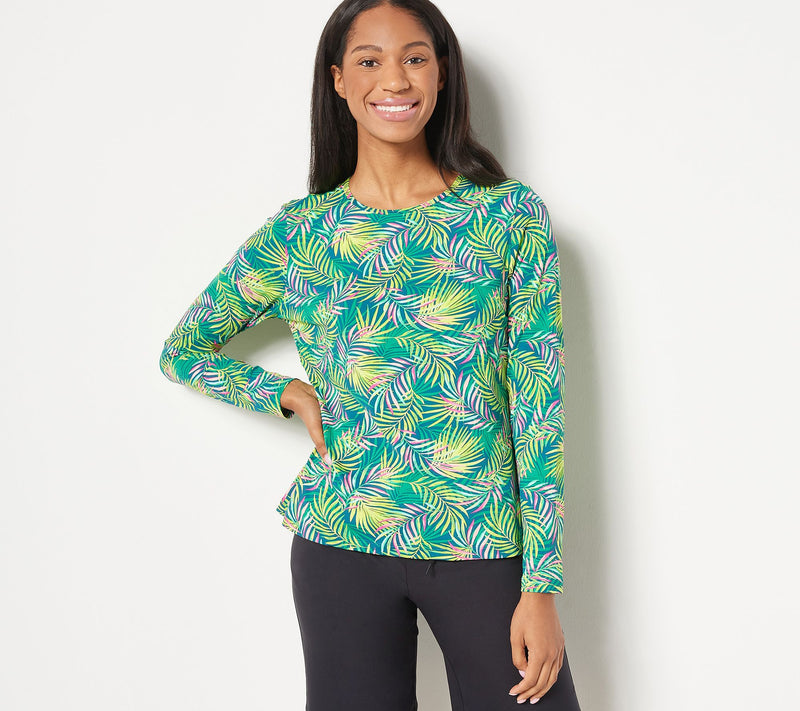 Lands' End Crew-Neck Long-Sleeve UPF 50 Rash Guard — View 2