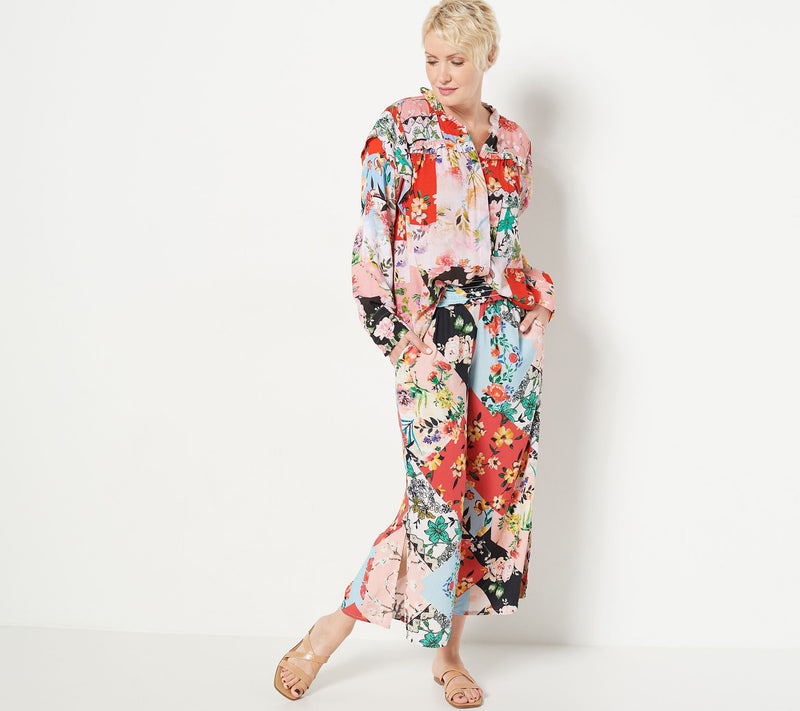 Tolani Collection Long-Sleeve Button Down Blouse — View 3