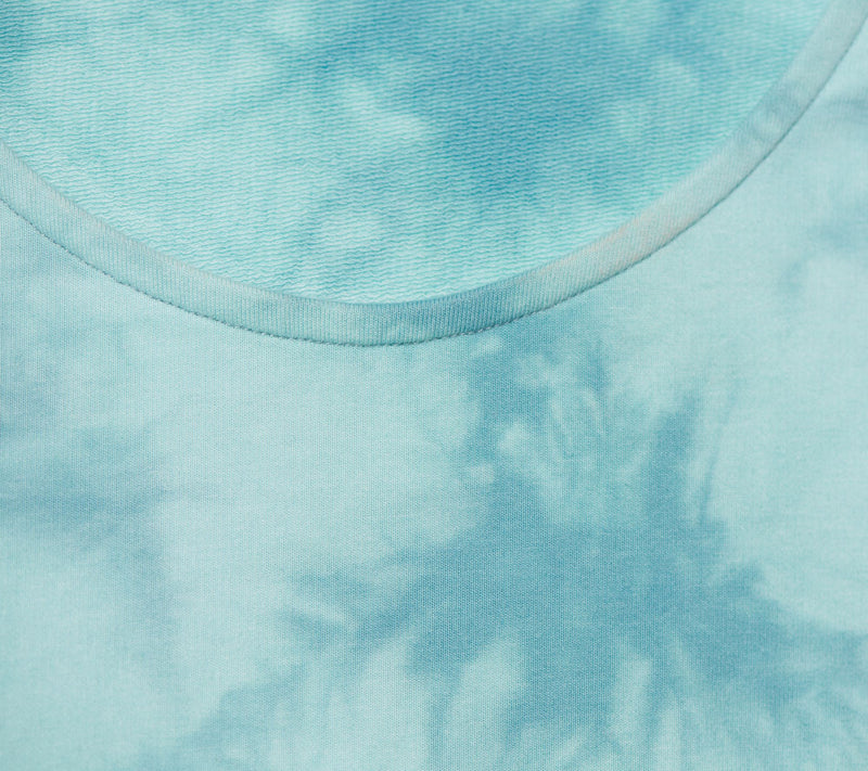 Denim & Co. Regular French Terry Crystal Wash Tie-Dye T-Shirt Dress — View 16