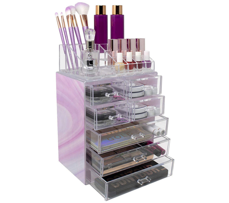 Sorbus Makeup and Jewelry Storage Case - Tie-Dy e Print — View 4