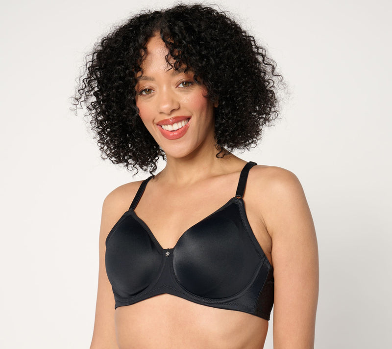 Breezies Jacquard Back Smoothing Unlined Underwire Bra — View 7
