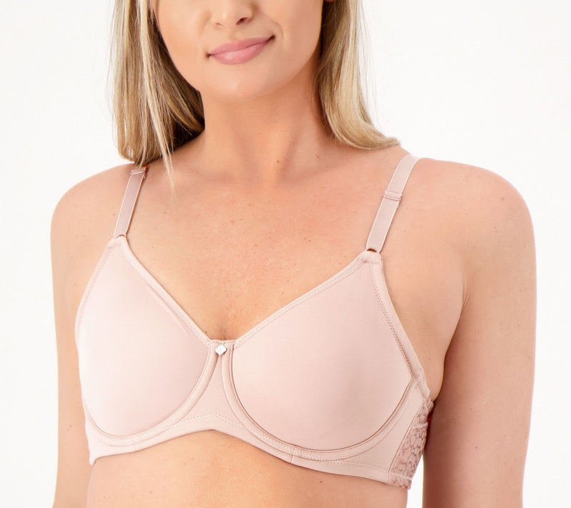 Breezies Jacquard Back Smoothing Unlined Underwire Bra — View 3