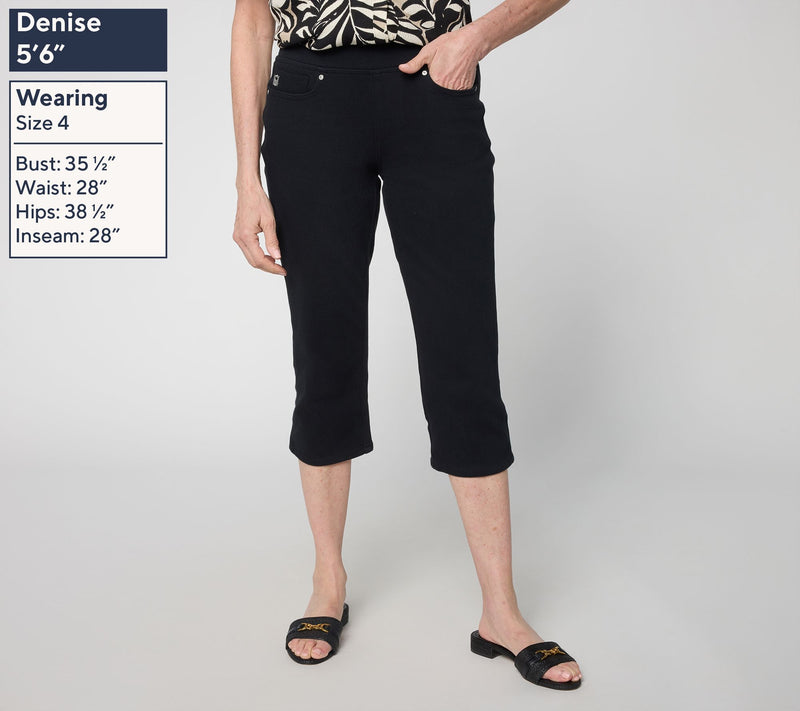 Belle by Kim Gravel Regular Flexibelle Capri Jeans — View 10