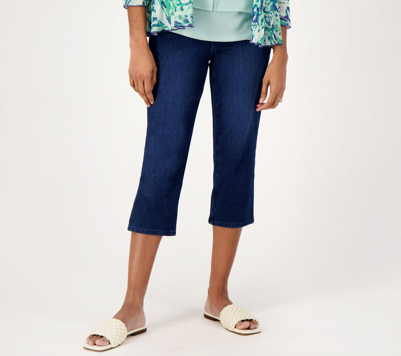 Belle by Kim Gravel Regular Flexibelle Capri Jeans — View 23