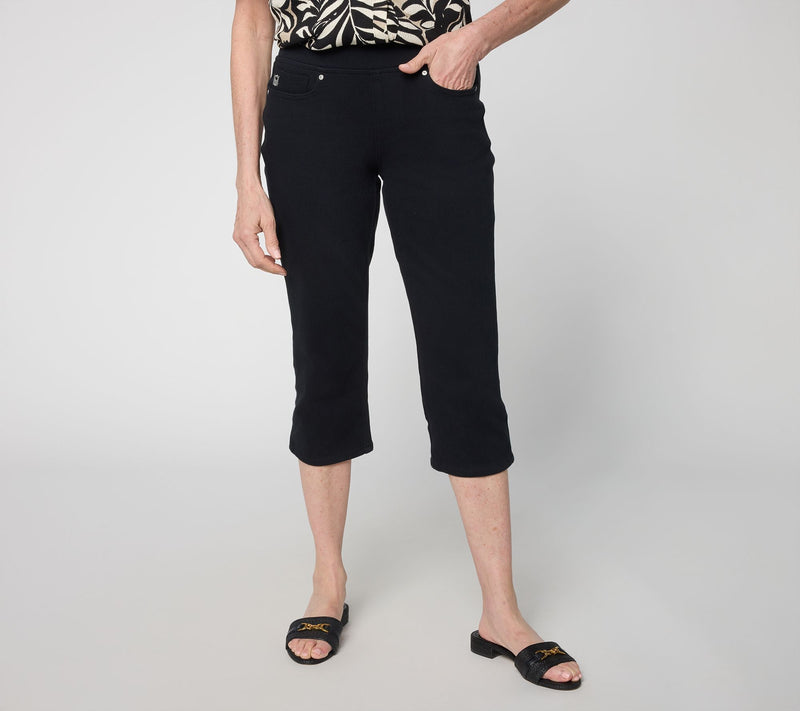 Belle by Kim Gravel Petite Flexibelle Capri Jeans — View 7