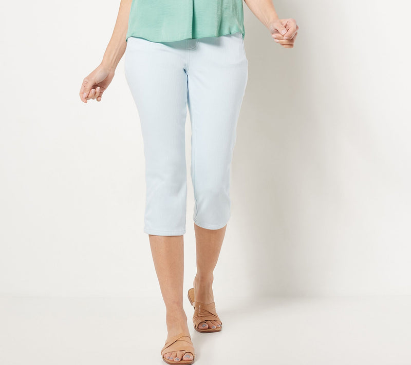 Belle by Kim Gravel Petite Flexibelle Capri Jeans — View 3
