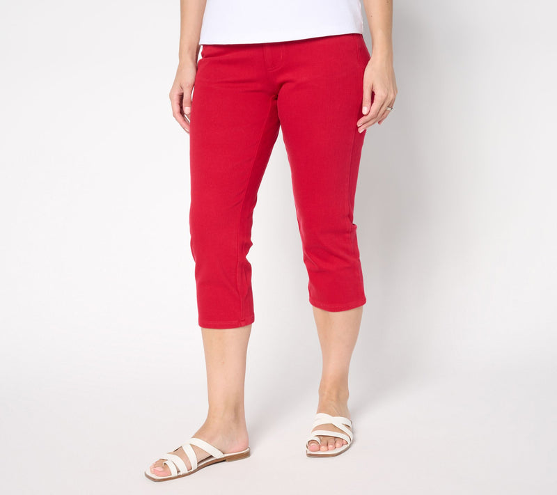 Belle by Kim Gravel Petite Flexibelle Capri Jeans — View 4